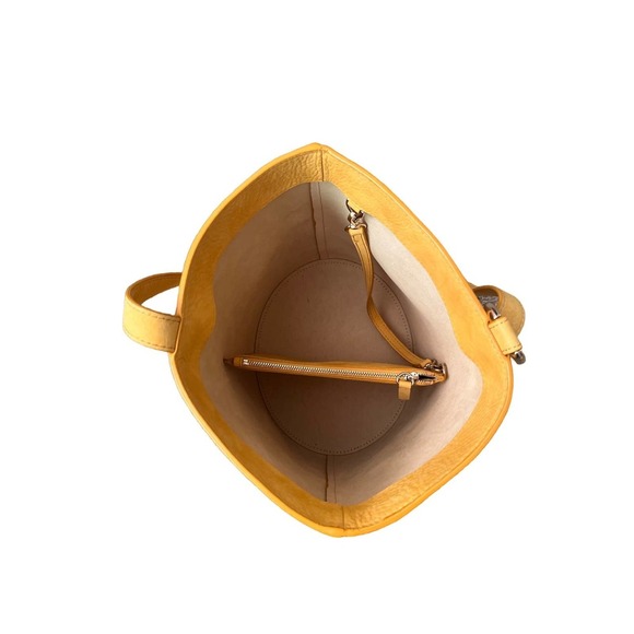 OAD Calf Dome Bucket Bag - Yellow - Picture 6 of 10